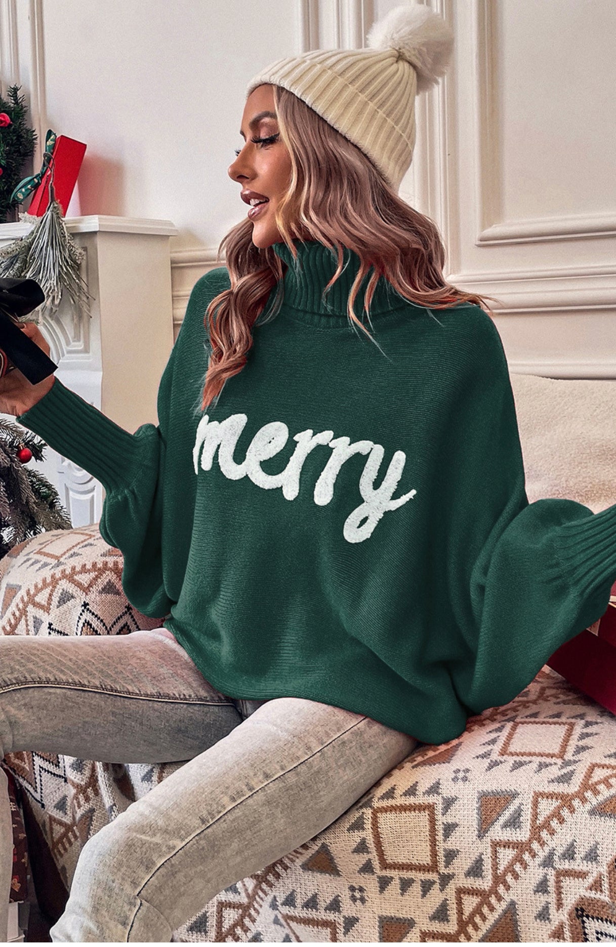 Green Merry Sweater