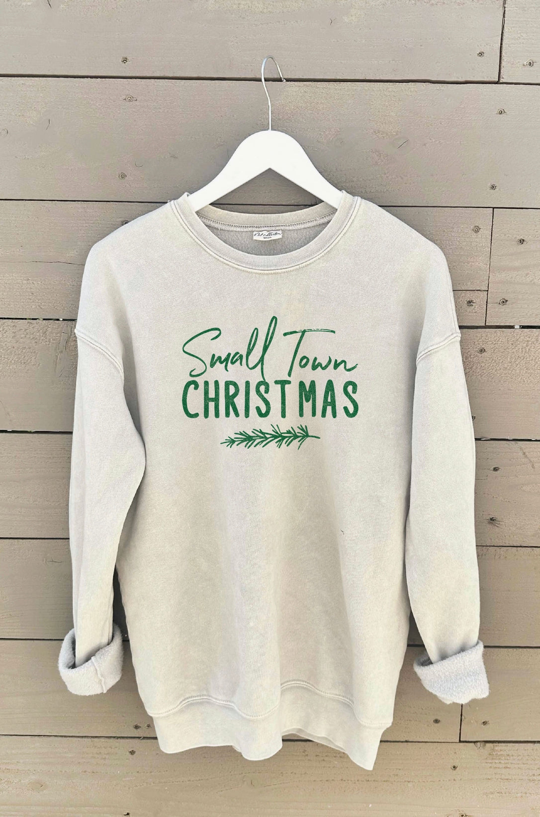 Small Town Christmas Sweatshirt - White Dove