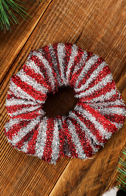 Red & Silver Scrunchie