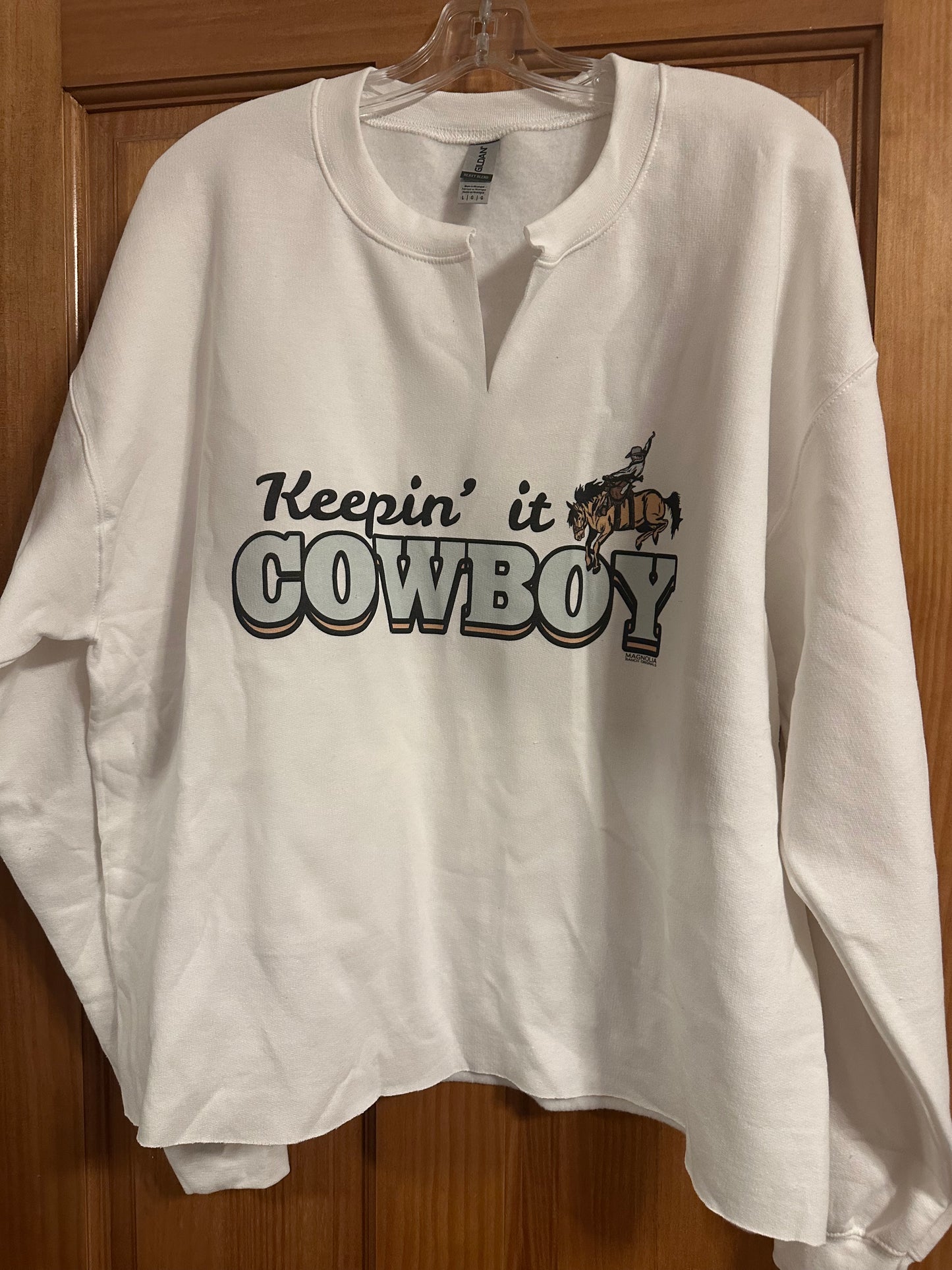 Keepin’ It Cowboy Crop Sweatshirt