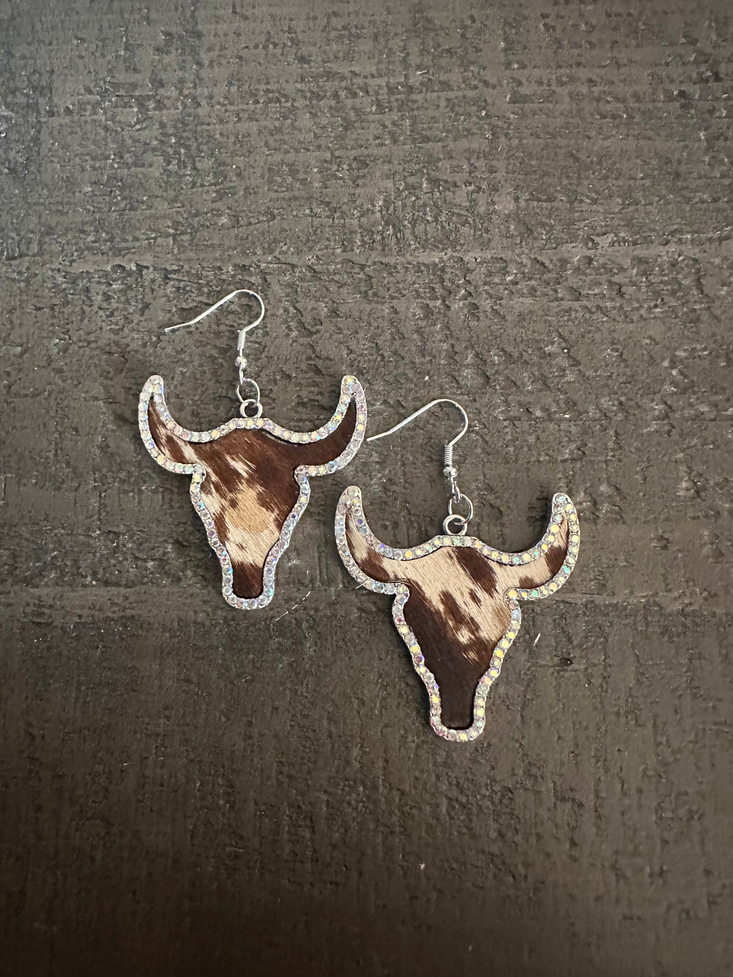 Brown Steer Earrings