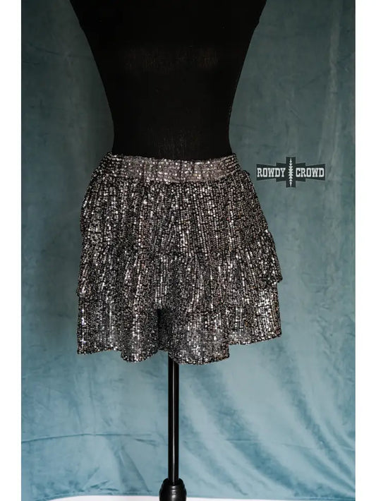 Black Sparkle Shorts